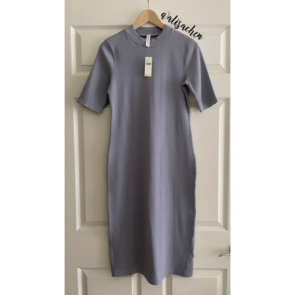 🌙 HP Anthropologie Slim Mock Neck Midi Dress